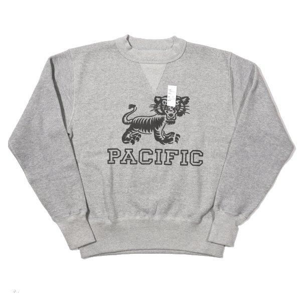 クッシュマン 26901P PRINT SET IN SLEEVE SWEAT PACIFIC TIGERS プリント セットインスウェット スエット 2023年秋冬新作 セルロイド CELLULOID