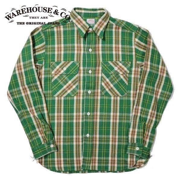 ウエアハウス 3104 C柄 グリーン FLANNEL SHIRTS フランネル ウエアハウス 3104 C柄 グリーン FLANNEL SHIRTS フランネル
