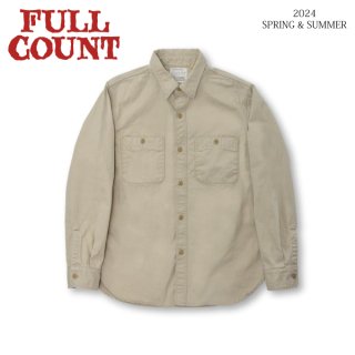 [予約商品]フルカウント 4890C CHINO WORK SHIRT チノワークシャツ FULLCOUNT 2024年春夏新作