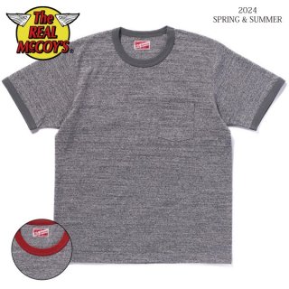 [ͽ] ꥢޥå MC24020 POCKET TEE / HEATHER GRAY, RINGER 󥬡T THE REAL McCOY'S 2024ǯղ