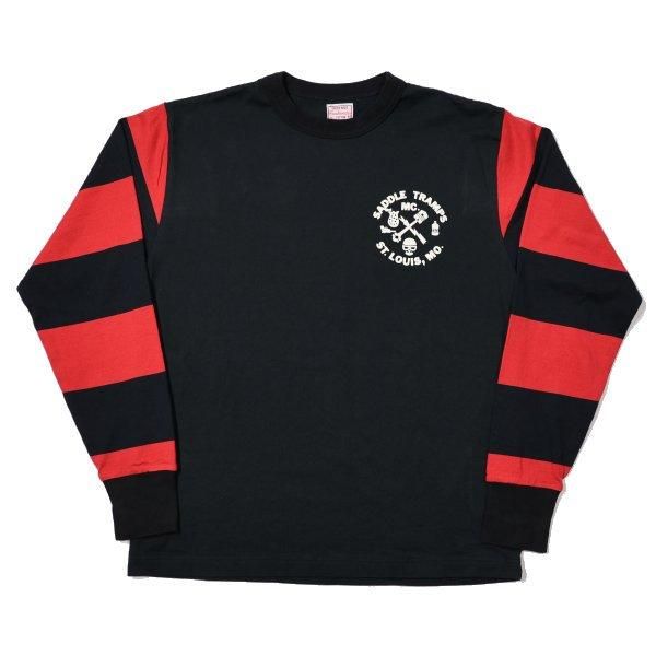 クッシュマン 26824 プリント ボーダー長袖Tシャツ 3INCH BORDER