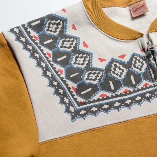 デラックスウエア S105-24A SNOW HALF ZIP 雪柄スウェット