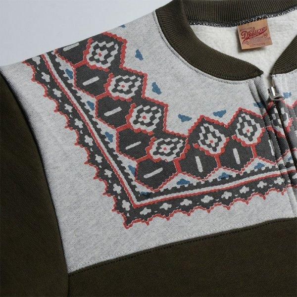 デラックスウエア S105-24A SNOW HALF ZIP 雪柄スウェット スエット