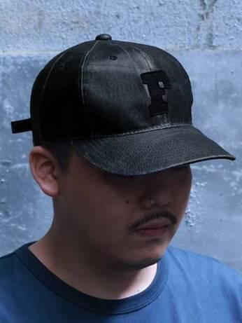 フルカウント 6843-24C 6PANEL COATED DENIM BASEBALL CAP F