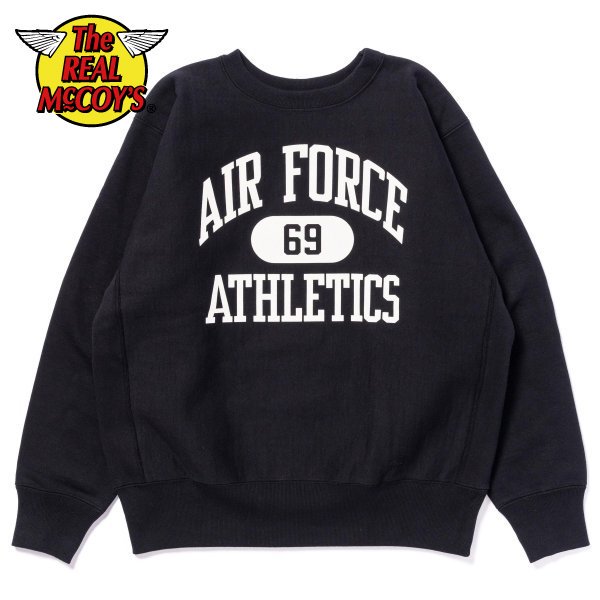 ザ リアルマッコイズ MC24103 HEAVYWEIGHT CREWNECK / AIR FORCE ミリタリースウェット THE REAL  McCOY'S 2024年秋冬 - セルロイド CELLULOID