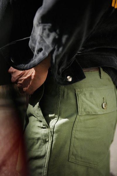 ザ リアルマッコイズ MP23003 TROUSERS, MEN'S, COTTON SATEEN