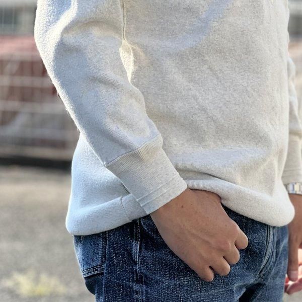 最終【美品】【希少】フルカウント グレー 長袖ヘンリーネック フルカウント 5502H COTTON RIB HENLEY NECK L/S T-SHIRT