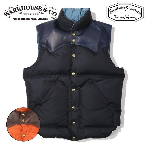 ウエアハウス×ロッキーマウンテン NYLON DOWN VEST ナイロン ウエアハウス×ロッキーマウンテン NYLON DOWN VEST ナイロン