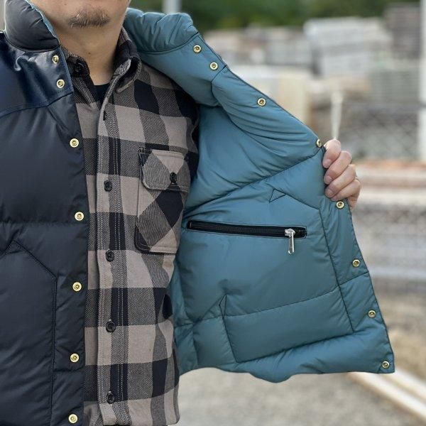 ウエアハウス×ロッキーマウンテン NYLON DOWN VEST ナイロン ウエアハウス×ロッキーマウンテン NYLON DOWN VEST ナイロン