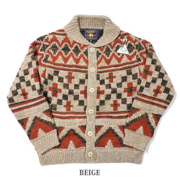 フェローズ　PHERROW'S ニットカーディガン　M フェローズ 24W-PNS-CARDIGAN ハンドメイドニットセーター