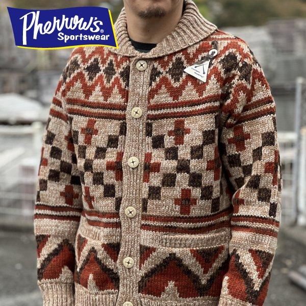 フェローズ 24W-PNS-CARDIGAN ハンドメイドニットセーター