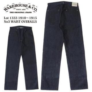 ϥ Lot 1333 19101915 No3 WAIST OVERALLS  ǥ˥ѥ WAREHOUSE 2025ǯ