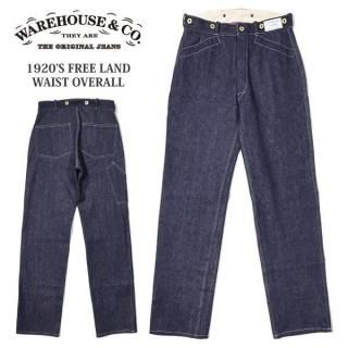 <img class='new_mark_img1' src='https://img.shop-pro.jp/img/new/icons14.gif' style='border:none;display:inline;margin:0px;padding:0px;width:auto;' />ϥ 1234 1920'S FREE LAND WAIST OVERALL ǥ˥ѥ  WAREHOUSE 2025ǯ