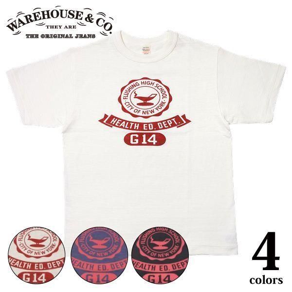 ネコポス送料200円 ウエアハウス 4601 FLUSHING プリントTシャツ