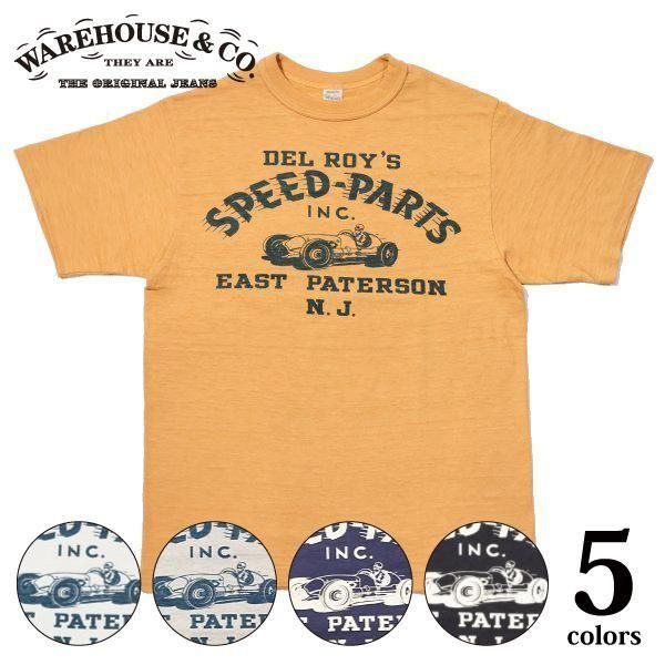 未使用 L WAREHOUSE ウエアハウス 4601 SPEED-PARTS WAREHOUSE ウエアハウス Lot.4601「SPEED PARTS」Tシャツ クルー