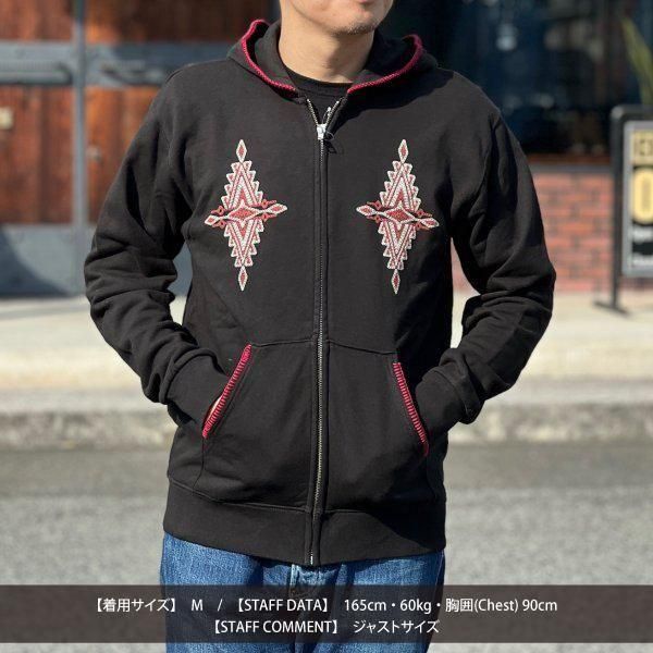 フェローズ 25W-PNP1 ネイティブ柄 裏毛スウェットパーカー NATIVE