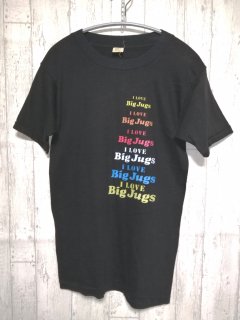 《ステューシー》80s　黒タグ　USA製　ベージュ　ビッグロゴ　L　Tシャツ