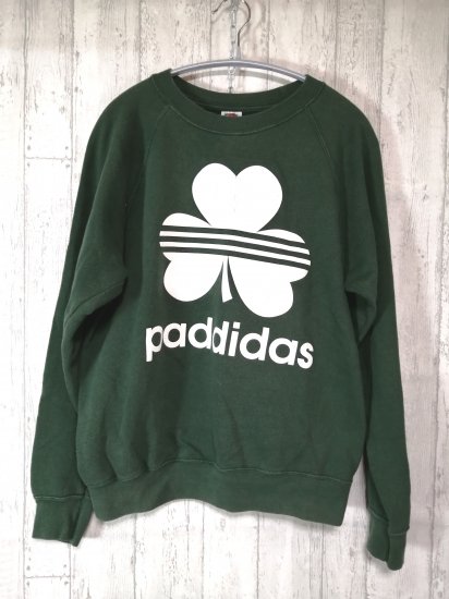 FRUITS OF THE LOOM スウェット padidas パロディ/green 緑 - 古着屋