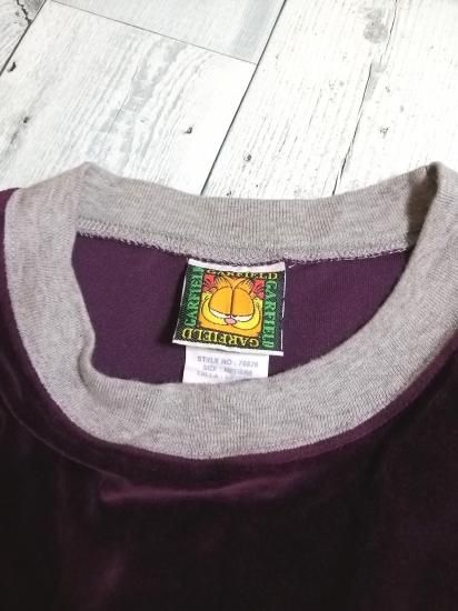 【メクル】ベロアロングワンピース（M）マルチカラー　総柄アート　パープル　長袖 メクル】ベロアロングワンピース（M）マルチカラー 総柄アート