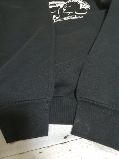 希少　90s　シュプリーム　ラグランスウェットトレーナー　L　ブラック　刺繍ロゴ