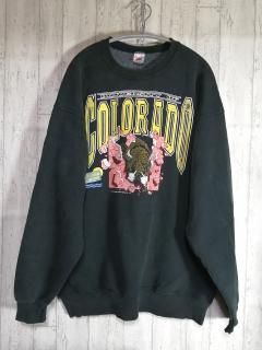 FRUIT OF THE LOOM スウェットトレーナー XL 黒 90s USA製 COLORADO - 古着屋kooky-kooky