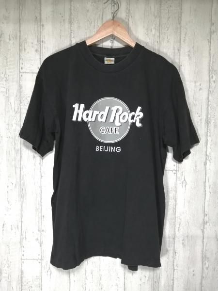 Hard Rock CAFE ロゴペイント アドバタイジングTシャツ L 黒 BEIJING ...