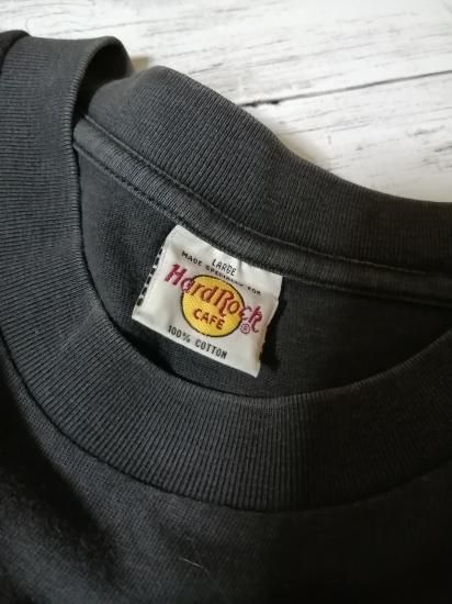 Hard Rock CAFE ロゴペイント アドバタイジングTシャツ L 黒 BEIJING 北京店 レア 刺繍タグ ハードロックカフェ -  古着屋kooky-kooky