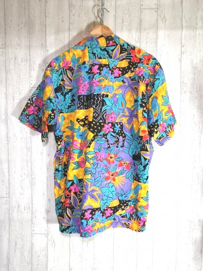 Hawaian original アロハシャツ 柄シャツ 半袖 L オープンカラー