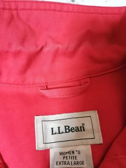 L.L.Bean エルエルビーン コットンジャケットXL 赤 ステンカラー 古着