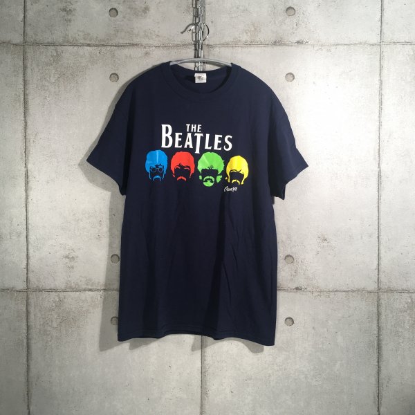 THE BEATLES Tシャツ ネイビー M ビートルズ GILDAN - 古着屋kooky-kooky