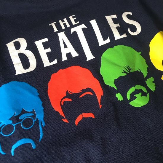 THE BEATLES Tシャツ ネイビー M ビートルズ GILDAN - 古着屋kooky-kooky