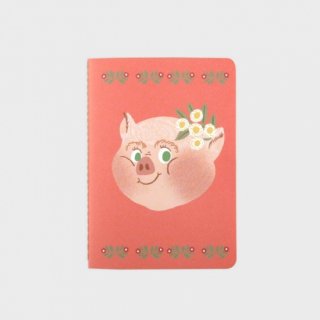 Piggy with Flower Mini Note Boo | ʸ