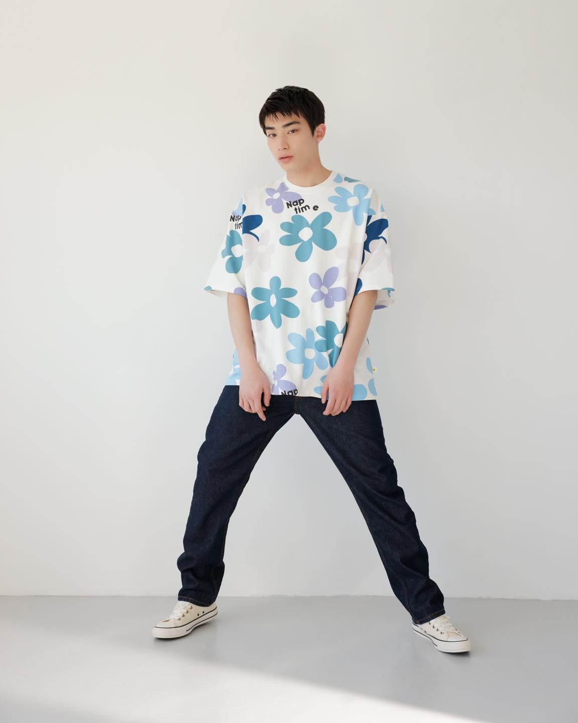 西島隆弘 グッズ ナップタイム BLUE スプレープリントTシャツ
