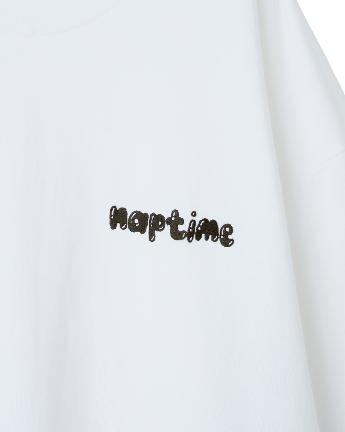 刺繍LONG T-SHIRTS-WHITE - Naptime. | 西島隆弘プロデュースアパレルブランド