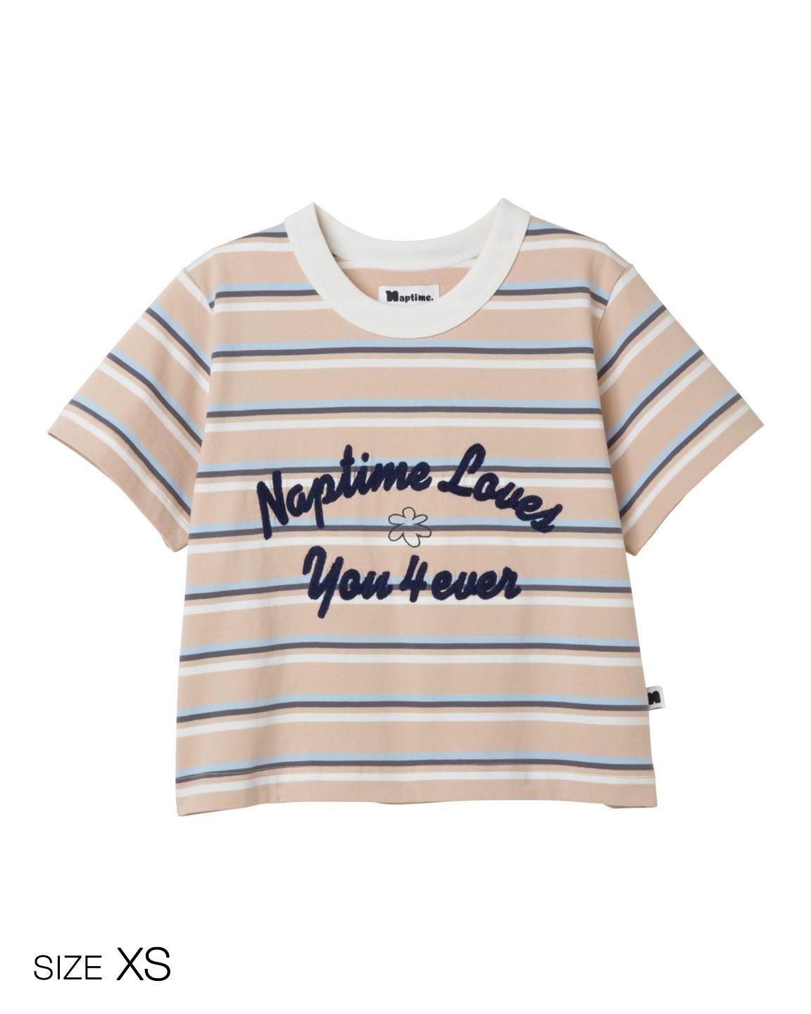 刺繍T-SHIRTS-BORDER BEIGE - Naptime. | 西島隆弘プロデュース