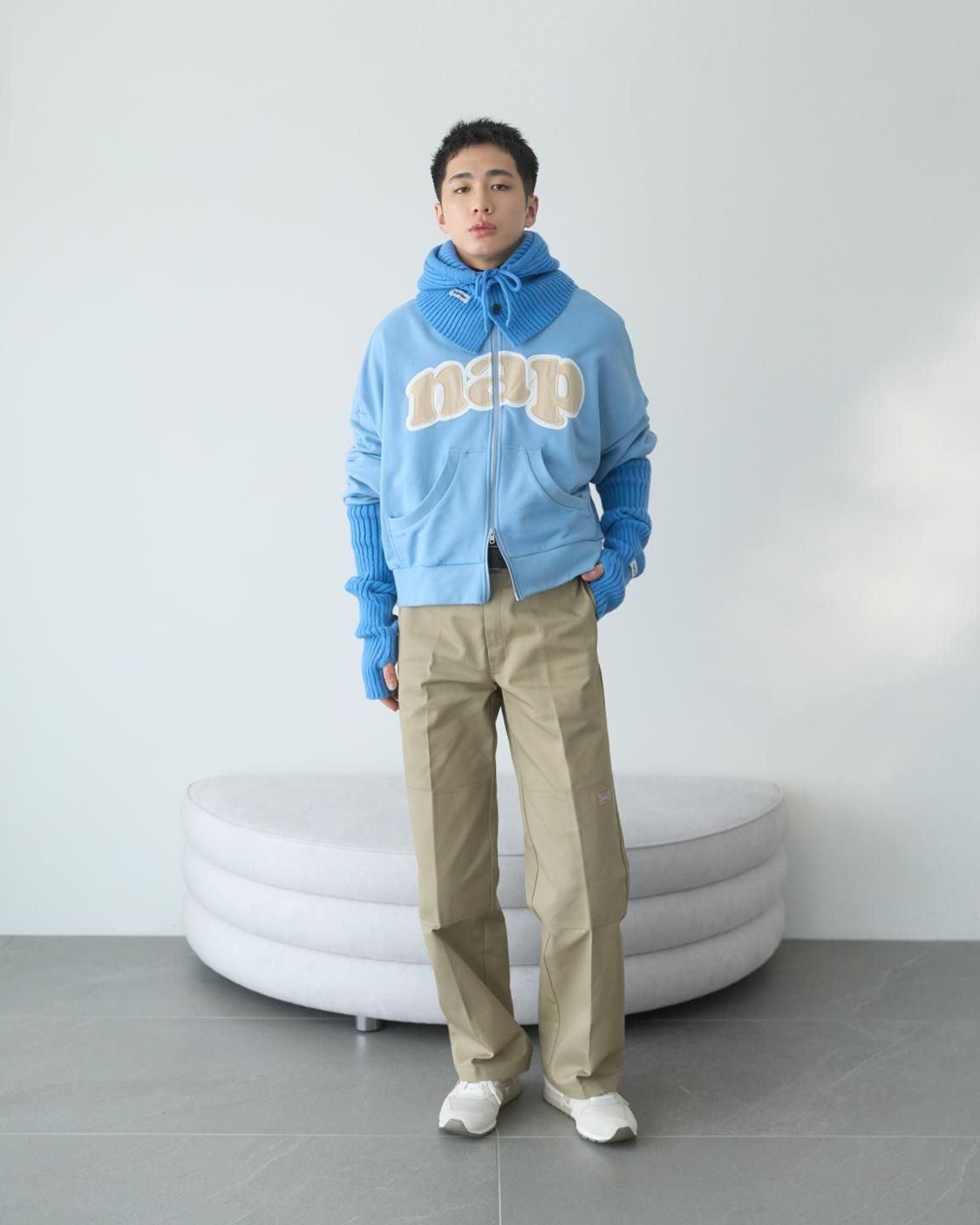 Naptime. プルオーバーパーカー　総柄SAX ジップPARKA-SAX - Naptime. | 西島隆弘プロデュースアパレルブランド