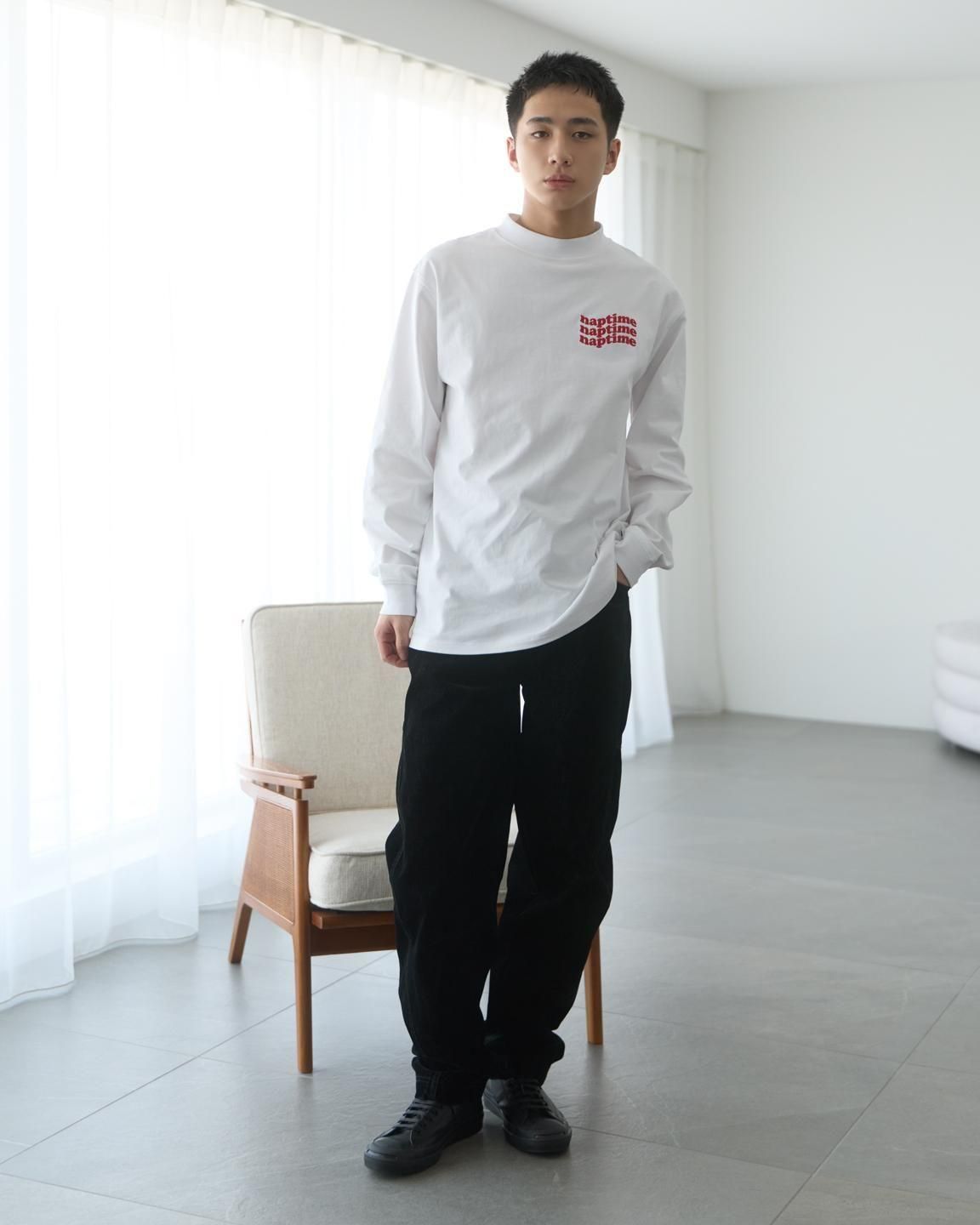 Naptime モックネックT-SHIRTS-WHITE モックネックLONG T-SHIRTS-WHITE - Naptime. | 西島隆弘プロデュース