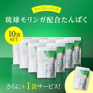 【ファミリーパック10袋＋1袋】医食同源Lab 琉球モリンガ配合たんぱく 400g