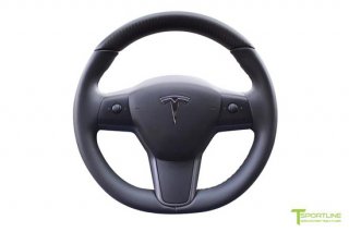 Tesla Model 3 Matte Carbon Fiber Steering Wheel