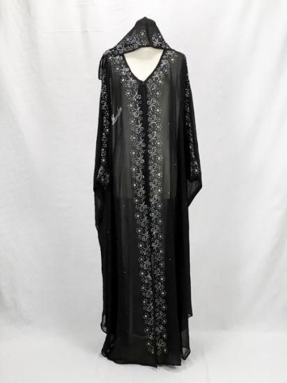 ほぼ新品】ベリーダンスガラベーヤ フード付アバヤ 超