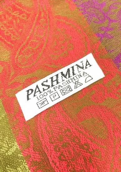 エジプト製 PASHMINAストール【オレンジ】 - ベリーダンス衣装 人気の
