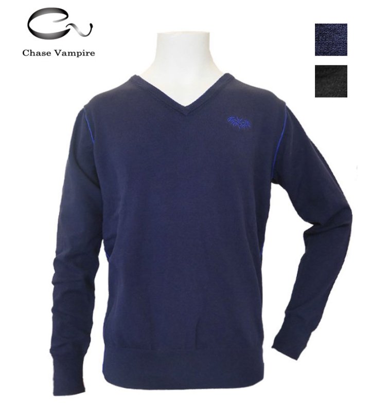 CV20-5105 Men's<br />はみ出し配色セーター