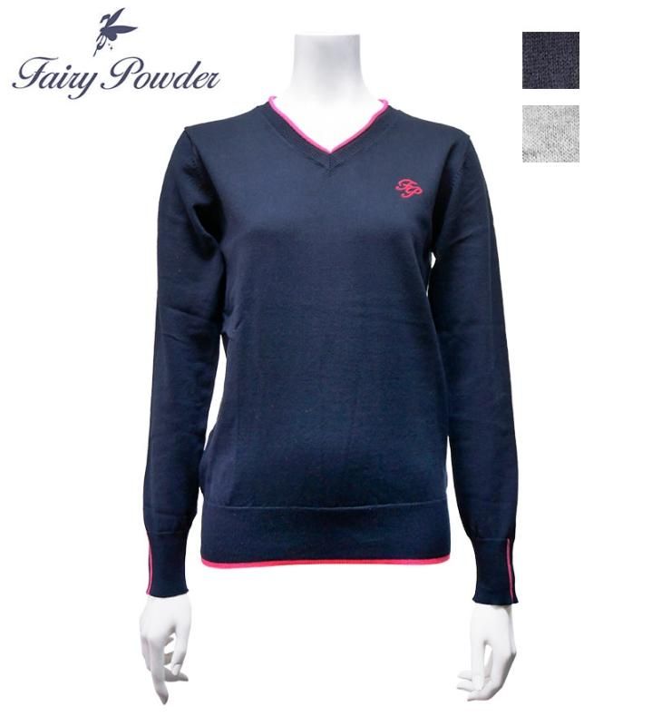 FP22-5105 Men'sシンプルニット(ネイビー) - FairyPowder