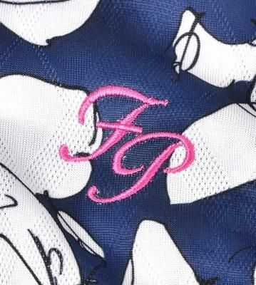 FPL-1100004 ハンドタッチフラワープリントポロシャツ