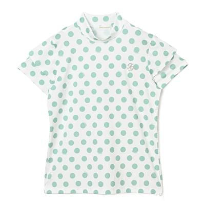 FPL-1100014 Ladies' ドットモックネックシャツ - AUGURARE