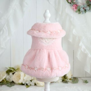 Pink Fur Dress【elsamilu】
