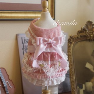 【予約】Romantic Pink Dress【elsamilu】