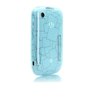 【シンプルなソフトケース】 BlackBerry Curve 9300 Gelli Case Checkmate Teal Blue