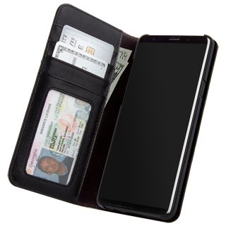 【Galaxy S9+専用 カードや紙幣が収納できる手帳型ケース】Galaxy S9+ SC-03K/SCV39 Wallet Folio - Black