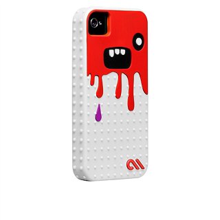 【キモかわいいモンスターのケース】 iPhone 4S/4 Creatures: Monsta Case White/Red